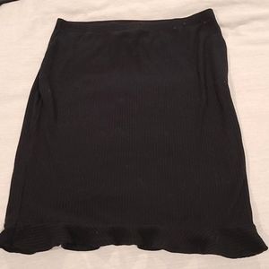 Stretchy Ribbed Plus Size Skirt